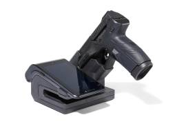 La pistola inteligente Biofire Technologies de 9 mm que solo se desbloquea con las huellas dactilares y reconocimiento facial de una persona autorizada.