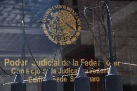 Alambres de púas en la fachada principal del Poder Judicial de la Federación (PJF) sede del Consejo de la Judicatura Federal (CJF) San Lázaro.