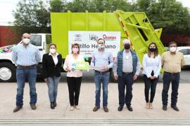 Saltillo firma convenio de colaboración con Ocampo; le dona camión recolector de basura