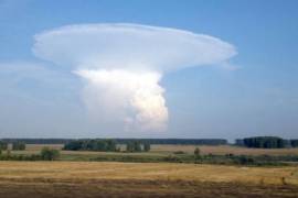 Captan un “hongo nuclear” en Siberia