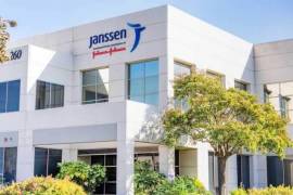 Fachada de oficinas de la farmacéutica Janssen, parte de la multinacional Johnson y Johnson.