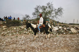 Buscan con caballos a niña arrastrada por corriente de arroyo en Saltillo