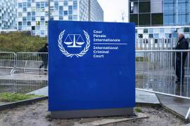 Vista exterior de la Corte Penal Internacional (CPI) en La Haya, Países Bajos.