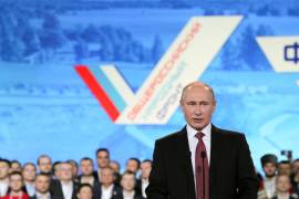 Arranca Vladímir Putin su campaña electoral en Moscú