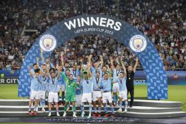 Manchester City se alzó con el trofeo de la Supercopa de Europa luego de vencer al Sevilla en Grecia.