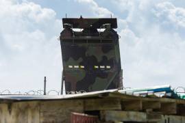 Un radar estadounidense instalado en el Aeropuerto Internacional ANR Robinson en Crown Point, Trinidad y Tobago.