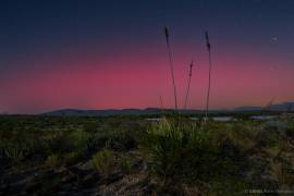 El fotógrafo Daniel Bates pudo retratar las auroras boreales en Rincón Colorado, en General Cepeda.