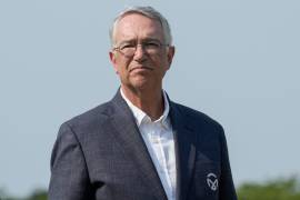 El empresario mexicano Ricardo Salinas Pliego, fundador y presidente de Grupo Salinas, durante la ceremonia de premiación del torneo de golf México Open, el 30 de abril de 2023, en Puerto Vallarta, México.
