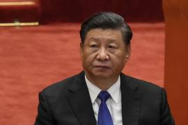 El presidente chino, Xi Jinping, asiste a un evento para conmemorar el 110 aniversario de la Revolución Xinhai en el Gran Palacio del Pueblo en Beijing. AP/Andy Wong