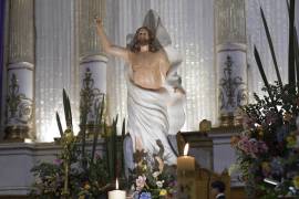 La imagen de un Jesús resucitado fue homenajeada en el recinto religioso.