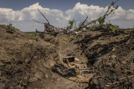 Una trinchera en una localidad ocupada por soldados rusos y recapturada por fuerzas ucranianas en julio. La ayuda de Corea del Norte podría hacer avanzar el esfuerzo bélico de Rusia en Ucrania.