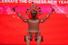 Un robot humanoide en una feria con motivo del Año Nuevo Lunar en Beijing, el 13 de febrero del 2026.