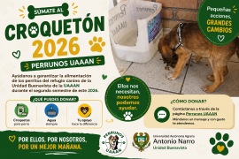 Alumnos de la Narro piden donación de croquetas para las mascotas que están resguardadas en la Universidad.
