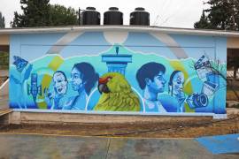 El mural simboliza un ‘vuelo colectivo’ resultado de convivencia, esfuerzo y expresión artística.