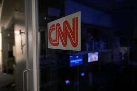 El logotipo en un puesto de CNN dentro del área de prensa de la Casa Blanca, el sábado 26 de septiembre de 2026, en Washington.