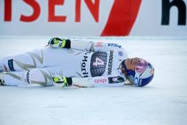 Lindsey Vonn se lesiona la espalda en el supergigante de St Moritz