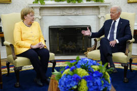 Recibe Biden a Merkel en la Casa Blanca; la agenda está marcada por China y gasoducto Nord Stream