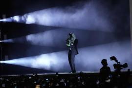 El rapero Kendrick Lamar durante su presentación en el festival AXE Ceremonia en el parque Bicentenario en la Ciudad de México el sábado 23 de marzo de 2024. (Foto AP/Marco Ugarte)