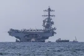 El portaviones estadounidense USS Gerald R. Ford, considerado el más grande del mundo, en una imagen de archivo.