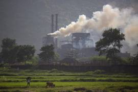 Planta siderúrgica que funciona con carbón en el estado oriental de Jharkhand, septiembre de 2021.