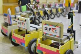El DIF está ofreciendo carritos PET para personas con discapacidad motriz.