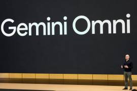 Demis Hassabis, cofundador y director ejecutivo de Google DeepMind, habla sobre Gemini Omni en un evento de Google I/O en Mountain View, California.