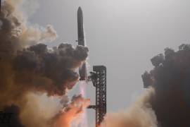 Un cohete Starship de SpaceX despega desde Starbase, Texas, el 24 de julio del 2026.