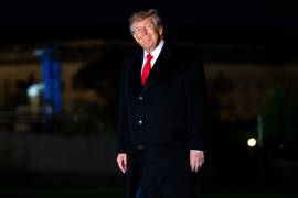 El presidente Donald Trump vuelve a la Casa Blanca después de visitar Clarksville, Tennessee, el sábado 10 de octubre de 2026, en Washington.
