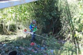 Este viernes se realizaron labores de limpieza en el Arroyo del Cuatro, en la colonia Vista Hermosa.