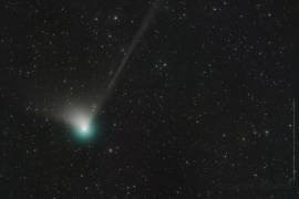 El cometa C/2022 E3 (ZTF) el 19 de diciembre de 2022. Se espera que se acerque a 42 millones de kilómetros de la Tierra el 1 de febrero de 2023.