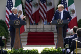 AMLO-Trump: Olvidan agravios, cruzan elogios y destacan beneficios de T-MEC; no hablan del muro ni de migración