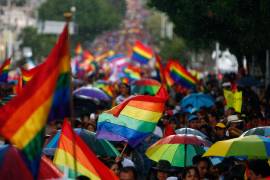Siete mil personas participaron en la Sexta Marcha del Orgullo y Dignidad LGBT+ en Querétaro, Querétaro.