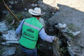En el arroyo paralelo a la calle Coagullas se efectuaron trabajos de limpieza y deshierbe.