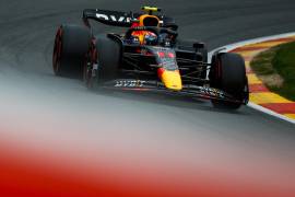 El piloto mexicano de Red Bull regresó a los circuitos de la Fórmula 1 con una segunda posición en la parrilla del Gran Premio de Bélgica.