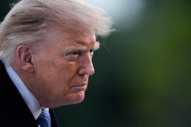 El presidente Donald Trump conversa con periodistas en el Jardín Sur el miércoles 23 de septiembre de 2026, en Washington, tras saludar al presidente de China, Xi Jinping, en la Base Conjunta Andrews.