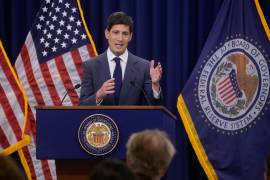 El presidente de la Reserva Federal, Kevin Warsh, habla durante una conferencia de prensa tras la reunión del Comité Federal de Mercado Abierto, el miércoles 17 de junio de 2025, en Washington.