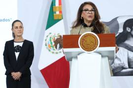 Ana Valdez, directora general de Latino Donor Collaborative Think Thank, durante la conferencia Mañanera del Pueblo en la que se dieron detalles de la participación de mexicanos en el exterior