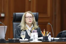 La ministra Loretta Ortiz Ahlf durante la sesión del pleno de la Suprema Corte de Justicia de la Nación, propuso el proyecto que le da la facultad a la UIF de bloquear cuentas.
