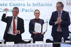 Claudia Sheinbaum agradeció a cadenas comerciales y empresas participantes por fijar el precio máximo de la canasta básica -compuesta por 24 productos- en 910 pesos.