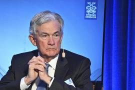 Jerome Powell, presidente de la Reserva Federal, participa en un panel sobre economía en el Grand Hotel de Estocolmo, Suecia.