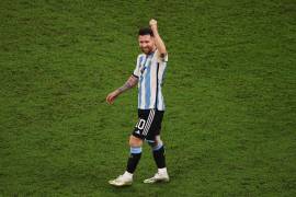 Messi festejó su gol ante Australia, que le representó romper el récord de Maradona.