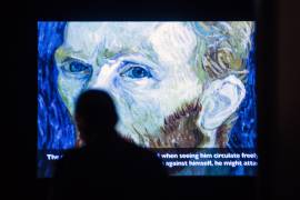 Autorretrato del pintor holandés Vincent Van Gogh se exhibe como en la exposición ‘Van Gogh, obras maestras del Museo Kroeller-Mueller’ en el Palazzo Bonaparte, en Roma, Italia.