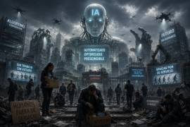 Imagen creada a través de la inteligencia artificial para ilustrar un supuesto “apocalipsis laboral generado por la IA”.