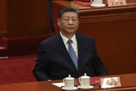 El presidente chino, Xi Jinping, en la reunión de clausura de la Cuarta Sesión del XIV Comité Nacional de la Conferencia Consultiva Política del Pueblo Chino (CCPPCh) en el Gran Palacio del Pueblo en Beijing, China.