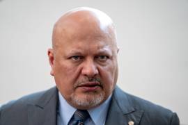 Karim Khan, fiscal de la Corte Penal Internacional, antes de una conferencia de prensa en La Haya, Holanda, el 3 de julio de 2023.