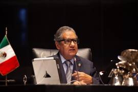 CIUDAD DE MÉXICO, 09SEPTIEMBRE2026.- Higinio Martínez Miranda durante sesión en la Cámara de Senadores. FOTO: ANDREA MURCIA /CUARTOSCURO.COM