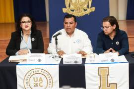 Autoridades universitarias presentaron en rueda de prensa los detalles de la Décimo Octava Bienal Internacional del Cartel en México UAdeC 2026.
