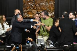 Moreira estuvo presente en el zafarrancho que protagonizaron Alito Moreno y Gerardo Fernández Noroña.