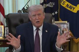 Captura de video tomada de una transmisión de La Casa Blanca del presidente de Estados Unidos., Donald Trump, hablando durante la firma de una orden ejecutiva en