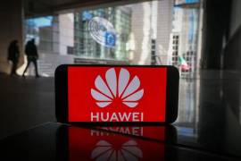 Logo de Huawei. La empresa tecnológica china presentó la sexta versión de su sistema operativo HarmonyOS.